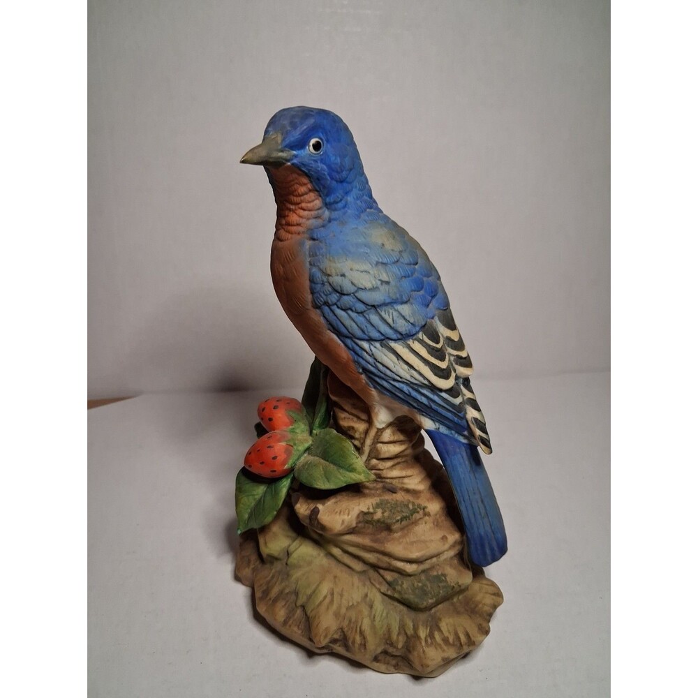 1960's Eastern Bluebird Porcelain Figurine By Lefton China
